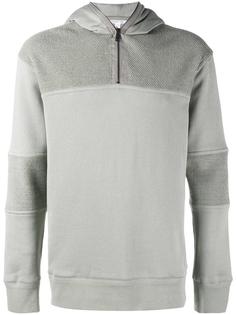 panelled hooded sweatshirt Helmut Lang