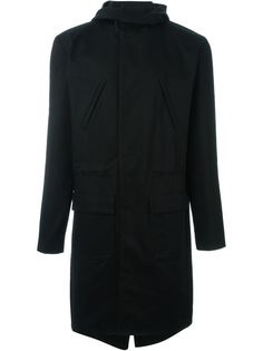 пальто средней длины с капюшоном Raf Simons