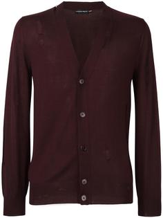 distressed cardigan Alexander McQueen
