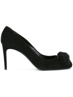 furry detailing pumps Casadei