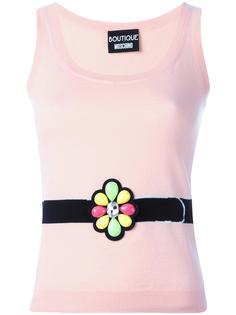 embellished knitted tank Boutique Moschino