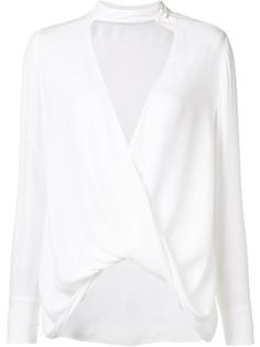 deep V-neck longsleeved blouse Derek Lam 10 Crosby