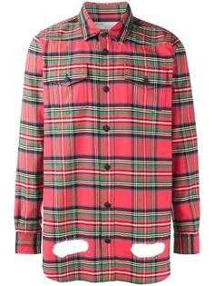 spray paint checked shirt Off-White