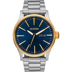 Кварцевые часы Nixon Sentry Ss Gold/Blue Sunray