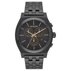 Кварцевые часы Nixon Time Teller Chrono All Black/Gold