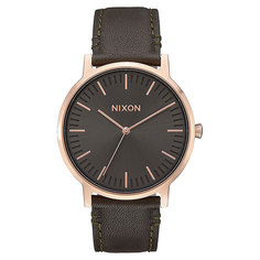Кварцевые часы Nixon Porter Leather Rose Gold/Gunmetal/Surplus
