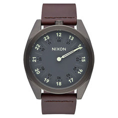 Кварцевые часы Nixon Genesis Leather Gunmetal/Brown