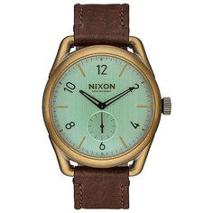 Кварцевые часы Nixon C39 Leather Brass/Green Crystal/Brown