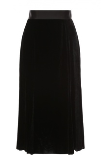 Бархатная юбка-миди с широким поясом Dolce &amp; Gabbana