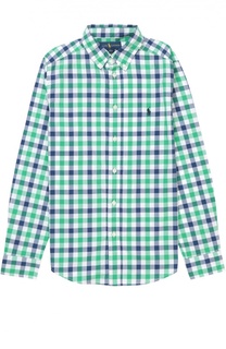 Рубашка из хлопка с рисунком в клетку Polo Ralph Lauren
