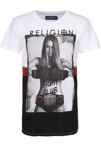 Хлопковая футболка с принтом Religion