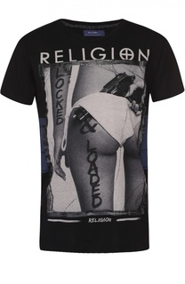 Хлопковая футболка с принтом Religion