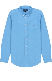 Рубашка из хлопка с логотипом бренда Polo Ralph Lauren