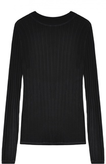 Облегающий полупрозрачный пуловер с круглым вырезом DKNY