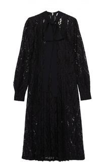 Кружевное приталенное платье с воротником аскот No. 21