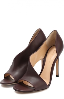Кожаные босоножки с фигурным вырезом Gianvito Rossi