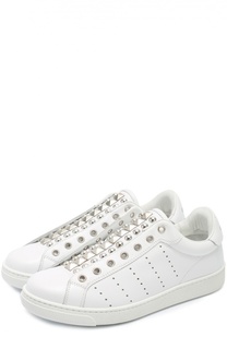 Кожаные кроссовки с заклепками Dsquared2
