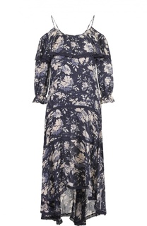 Платье асимметричного кроя с открытыми плечами и цветочным принтом Denim&amp;Supply by Ralph Lauren