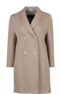 Шерстяное двубортное пальто с укороченным рукавом Windsor