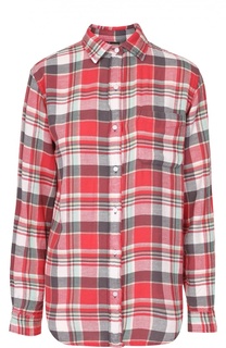 Хлопковая блуза в клетку с накладным карманом Denim&amp;Supply by Ralph Lauren