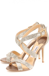 Текстильные босоножки Lottie с глиттером Jimmy Choo