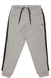 Хлопковые джоггеры с контрастными лампасами Polo Ralph Lauren