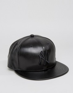 Бейсболка из искусственной кожи New Era 9Fifty NY Yankees - Черный