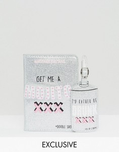 Обложка для паспорта и багажная бирка Skinnydip Id Rather Be Drunk - Мульти