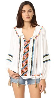 Кружевной топ с вышивкой и открытыми плечами Pia Pauro