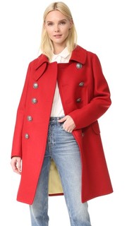 Двубортное пальто в стиле милитари Dsquared2