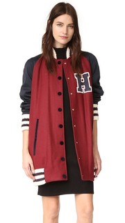 Длинные шерсть университетский жакет Hilfiger Collection