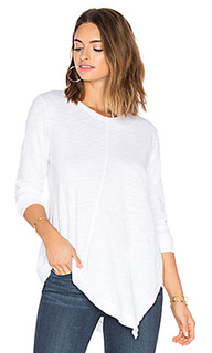 Slub slant hem tee - Wilt