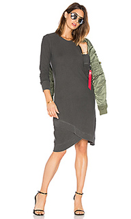 Cross hem long sleeve dress - Wilt