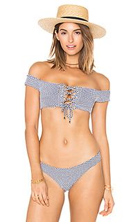 Off shoulder bandeau top - Blue Life