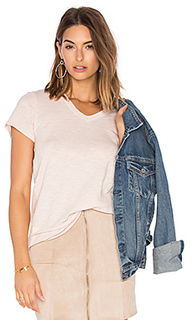 Slub shrunken mock hem tee - Wilt