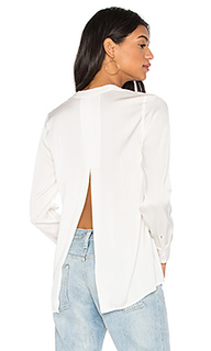 Satin slit back blouse - Vince