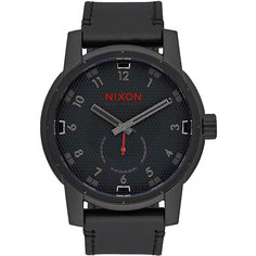 Кварцевые часы Nixon Patriot Leather All Black/Stamped