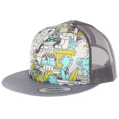 Бейсболка с сеткой Nixon Pop Trucker Hat Gray Multi