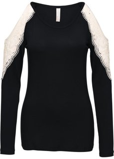 Футболка с длинным рукавом (темно-синий) Bonprix