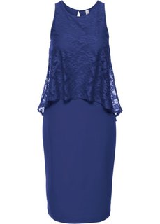 Платье с кружевной отделкой (черный) Bonprix