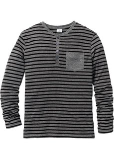 Футболка Regular Fit с длинным рукавом (синий в полоску) Bonprix