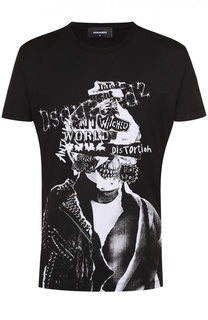 Хлопковая футболка с принтом Dsquared2