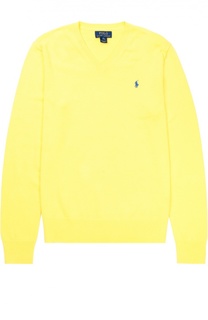 Хлопковый пуловер с логотипом бренда Polo Ralph Lauren