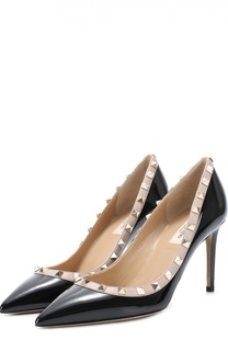 Кожаные туфли Rockstud на шпильке Valentino