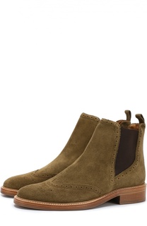 Замшевые челси с брогированием Burberry