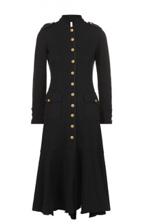 Приталенное пальто асимметричного кроя контрастными пуговицами Denim&Supply by Ralph Lauren