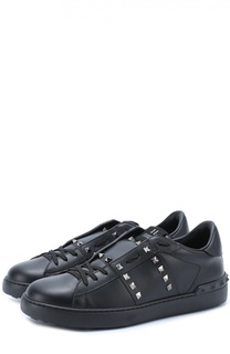 Кожаные кеды Rockstud Untitled Valentino