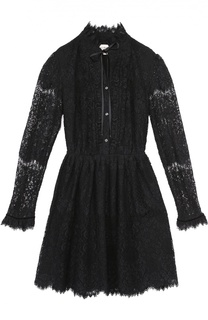 Приталенное кружевное мини-платье с воротником аскот Denim&Supply by Ralph Lauren