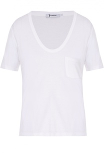 Укороченная футболка свободного кроя с накладным карманом T by Alexander Wang