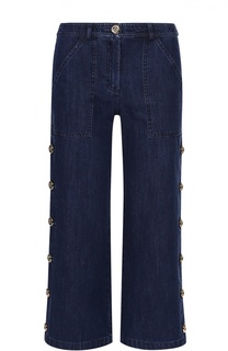 Укороченные джинсы с карманами и декоративной отделкой Michael Kors